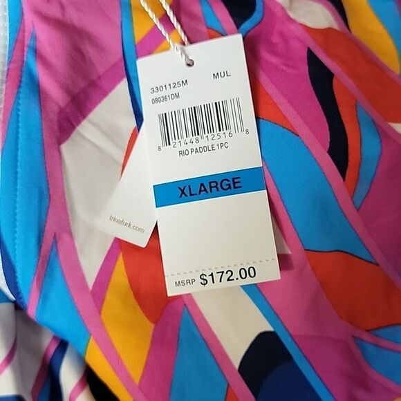 NEW 2023 TRINA TURK RIO ZIP-UP PADDLE SUIT RASH GUARD SWIMSUIT SIZE XLAR… - Picture 8 of 16